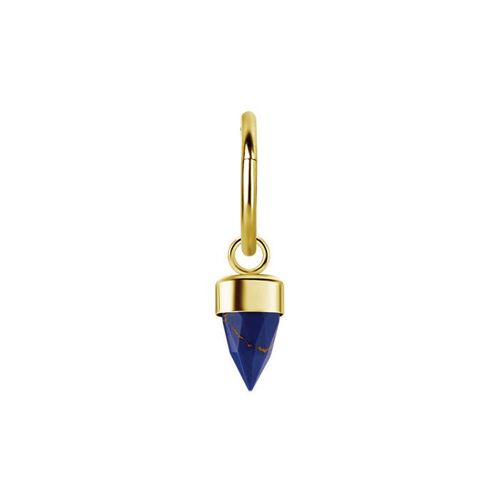 Charms - Granatowy Stożek - Złoty - D-096