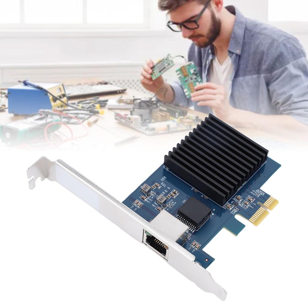 10G PCIe Карта Порт RJ45 RTL8127 PCI Express Gen 4 X1 к 10 Гигабитный Ethernet Адаптер для
