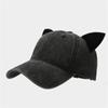 Velvet Cat Ear Baseball Cap Soft Top Cap Student Couple Personality Hat