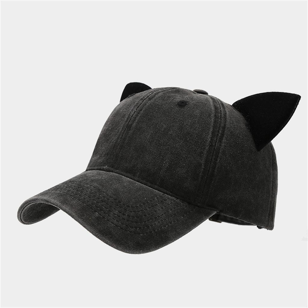 Velvet Cat Ear Baseball Cap Soft Top Cap Student Couple Personality Hat