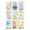 9 Sheets Easter Rabbit Eggs Window Clings Spring Cartoon Window Stickers Decals for Holiday Decoration Party Supplies