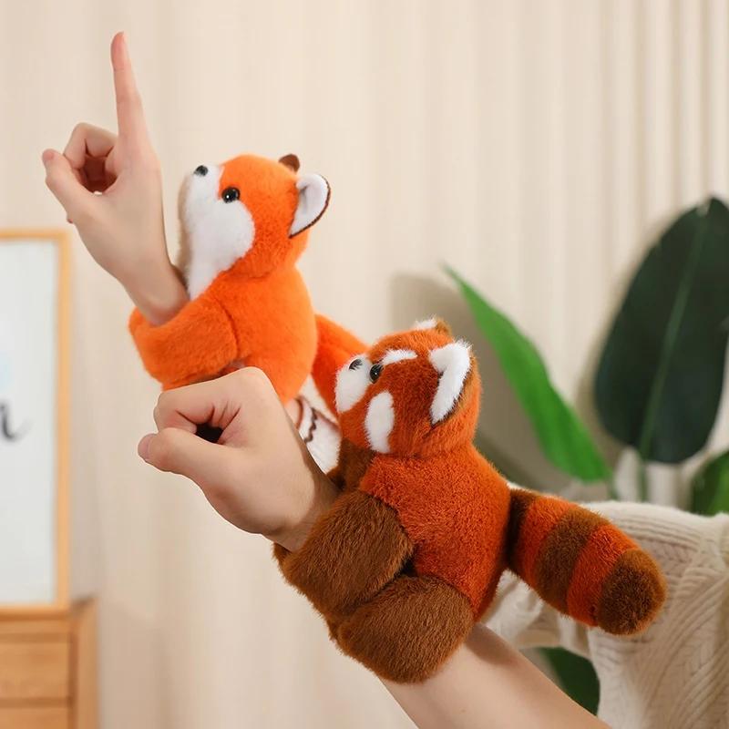 Творческие мягкие игрушки енот лиса хаски кошка обезьяна папа круг игрушка обернутая вокруг руки кукла игрушки для детей подарок на день рождения
