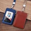 Business ID Badge Holder Purse with Neck Strap Band Name Tag Id Card Lanyard Chest Card Work Zipper Bus Subway Card Holders School Office Supplies