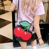 Kawaii Мода Сумка-клатч в форме вишни Женская Маленькая Вместимость Водонепроницаемая Красный Фрукт Сумки через плечо для женщин Креативная ПУ Сумка-кошелек на плечо