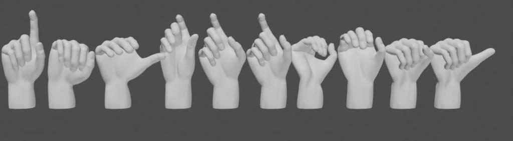 Chino Model Детали рук, держащие в руках мелкие предметы, смоляной набор 1/35 Том 3 CM-028B