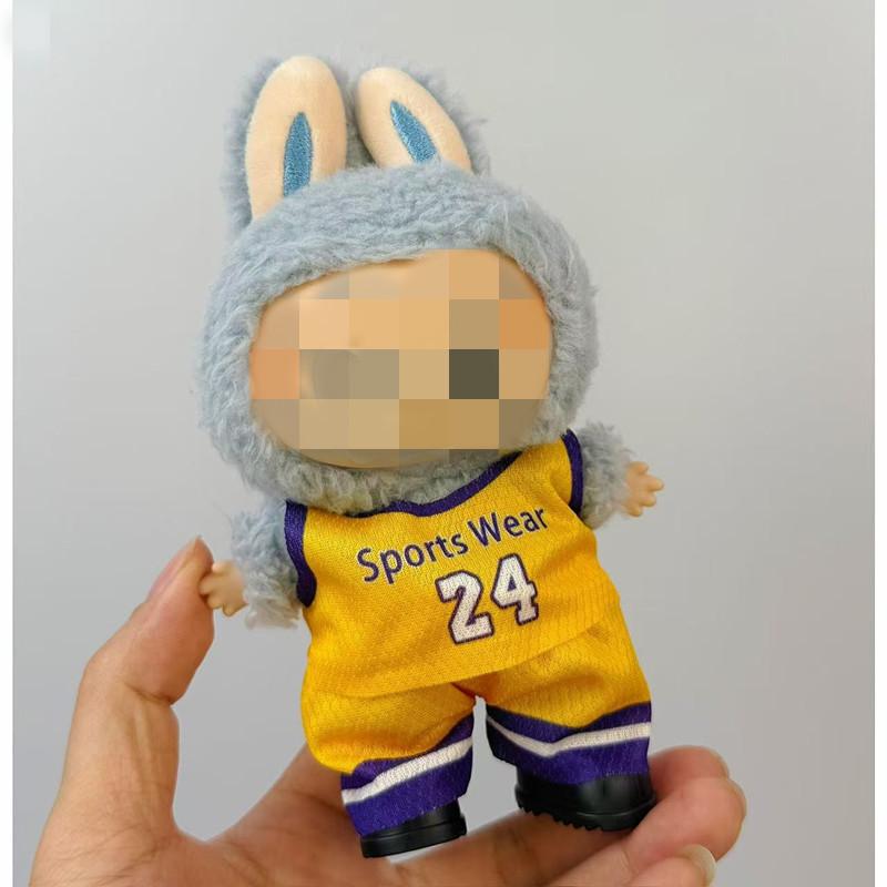 Подвеска Лабубу: Коробка-сюрприз с детской одеждой - 17 см винил «Макарон».