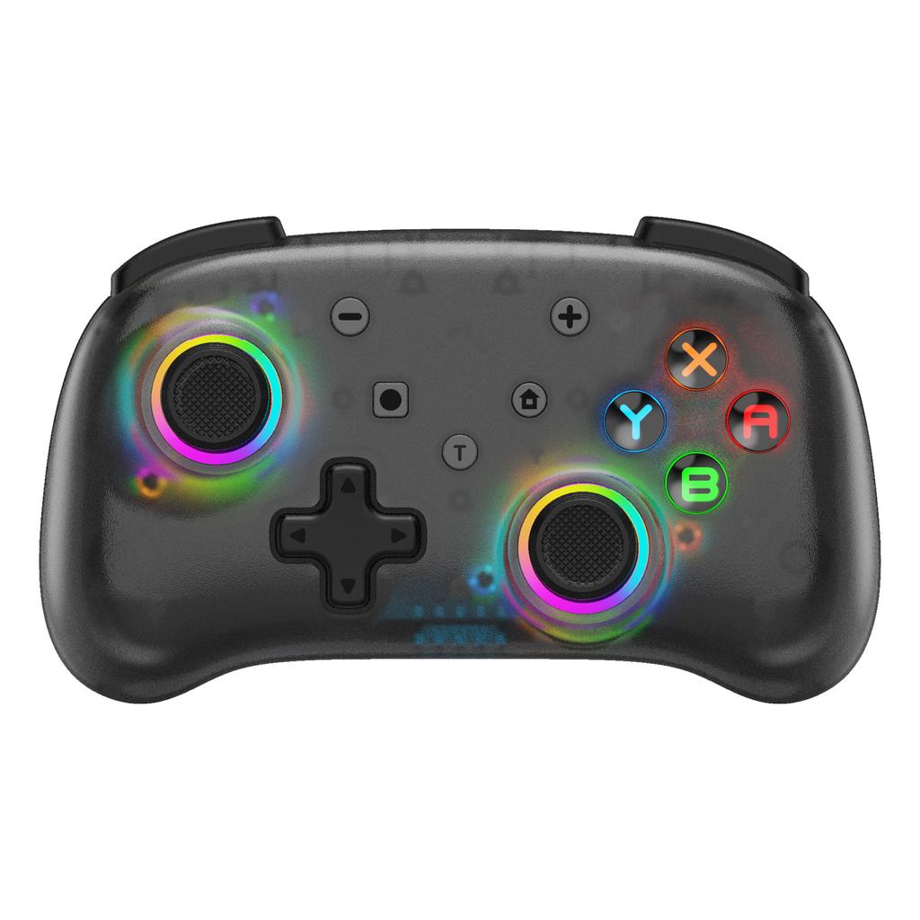 LinYuvo KS39B Wireless Pro Controller for Switch/Lite/OLED/Android/macOS, Adjustable Turbo, Vibration Motion, Gyro, Transparent