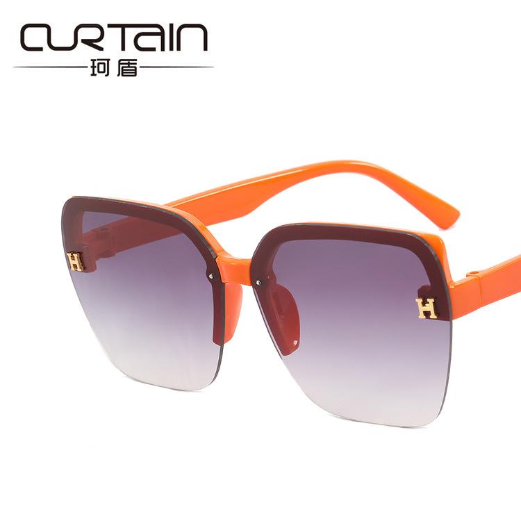 H letter Internet celebrity sunglasses square new women's frameless sunglasses street sunglasses pony home