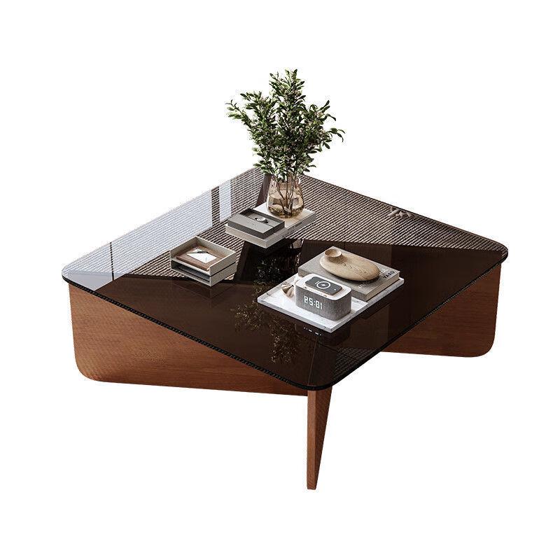 Donzhu Minimalist Glass Round Coffee Table