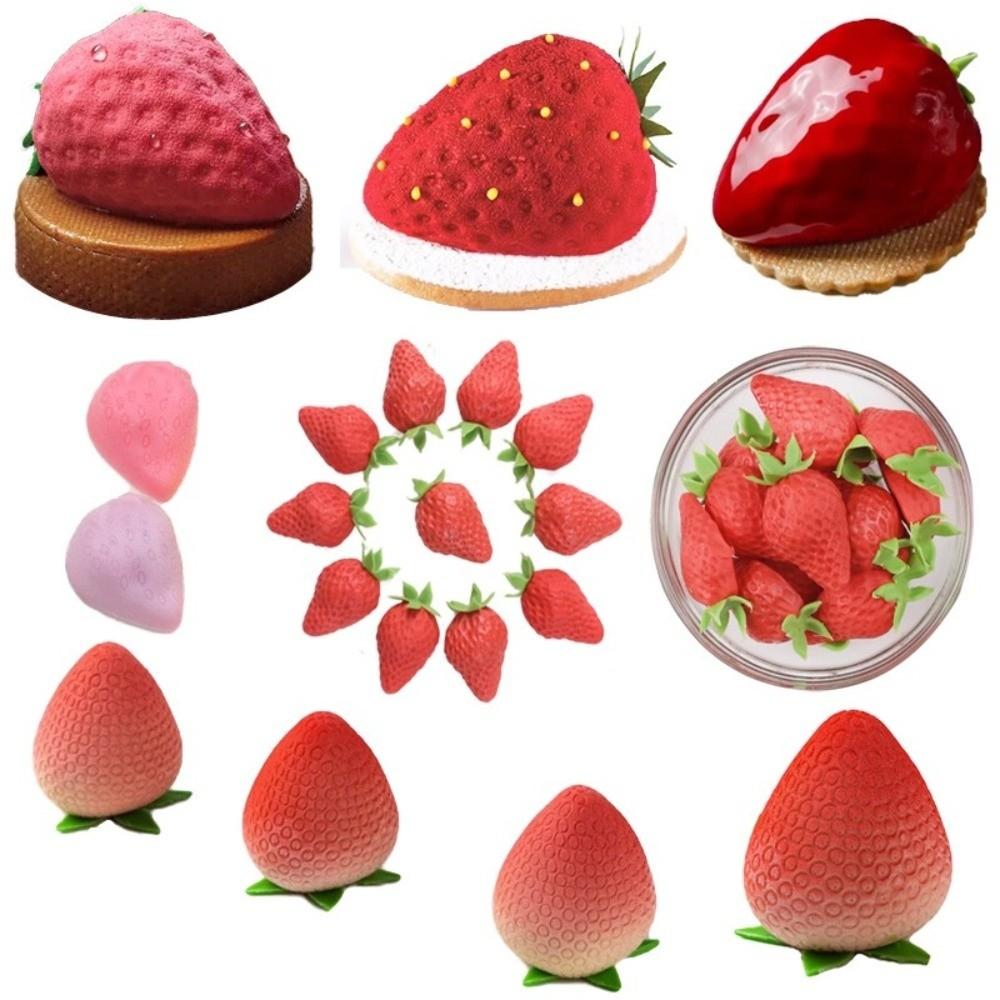 Silicone Strawberry Mold 3D Cake Mold Baking Molds Silicone Mousse Mold  Cake Decorating