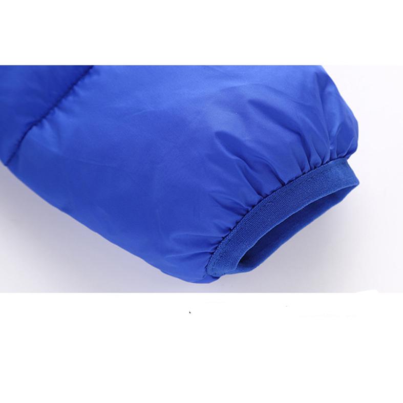 Down Winter Long Children's Sleeve Solid Color Warm Hooded Boy Girl Cotton Coat