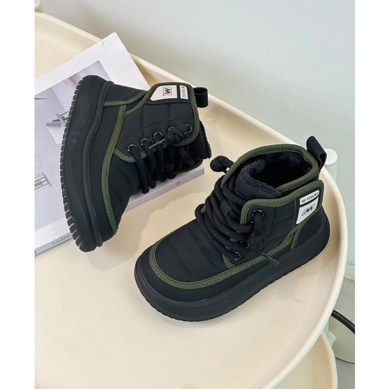 Зимние новые детские сапоги корейской версии модные повседневные сапоги из двух хлопковых сапог в Китае сапоги из хлопка для мальчиков