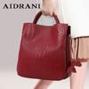 Aidrani  Genuine Leather Fashion Women's Handbag Large Capacity Luxury Weaving Patterns Cowhide Bag