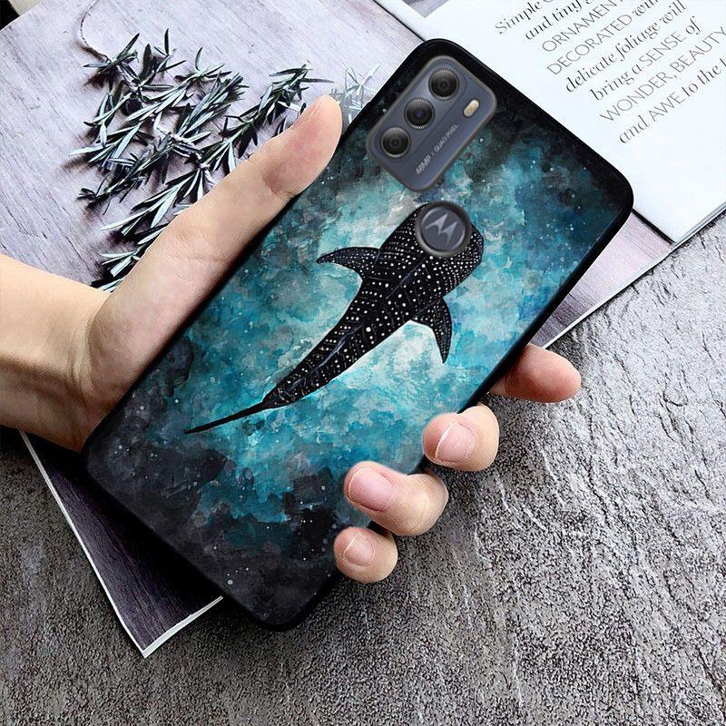 Чехол Ocean Whale Shark для Motorola Moto EDGE 20pro EDGE 20lite E6 E7, чехол G STYLUS GPLAY GPOWER G 5G PLUS G30 G100 Funda Coque