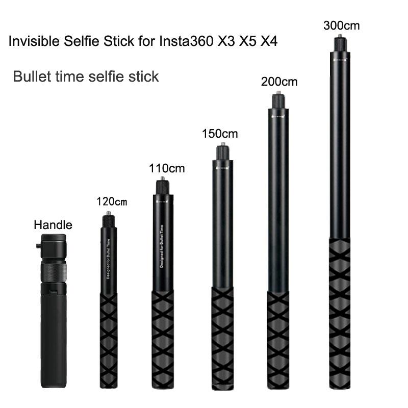 300cm Invisible Selfie Stick for Insta360 X4 X3 X5 Extendable Time Handle Monopod for Insta360 Action Camera Accessories 7