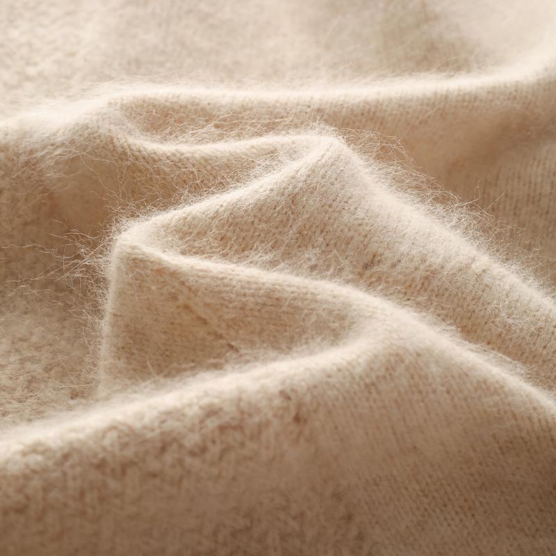 Женский кашемировый свитер Qinghe кашемир 30% кашемир 30% норка 30% шерсть 10% нейлон Женский осенне-зимний толстый кашемировый свитер мягкий и теплый