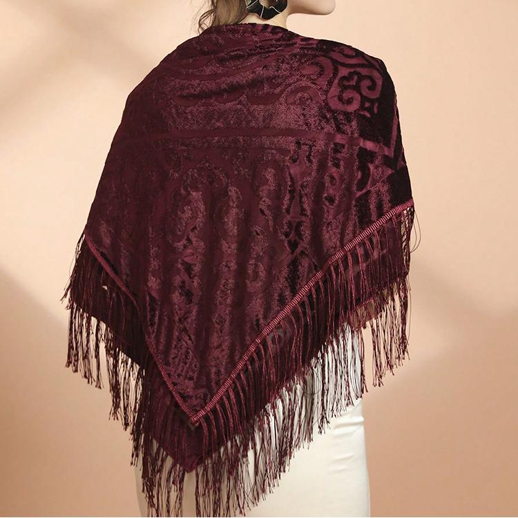 Women's Velvet Shawl and Wrap for Outwear Evening Party Prom Dress Accessories Scarf Large Square Shawl and Wraps