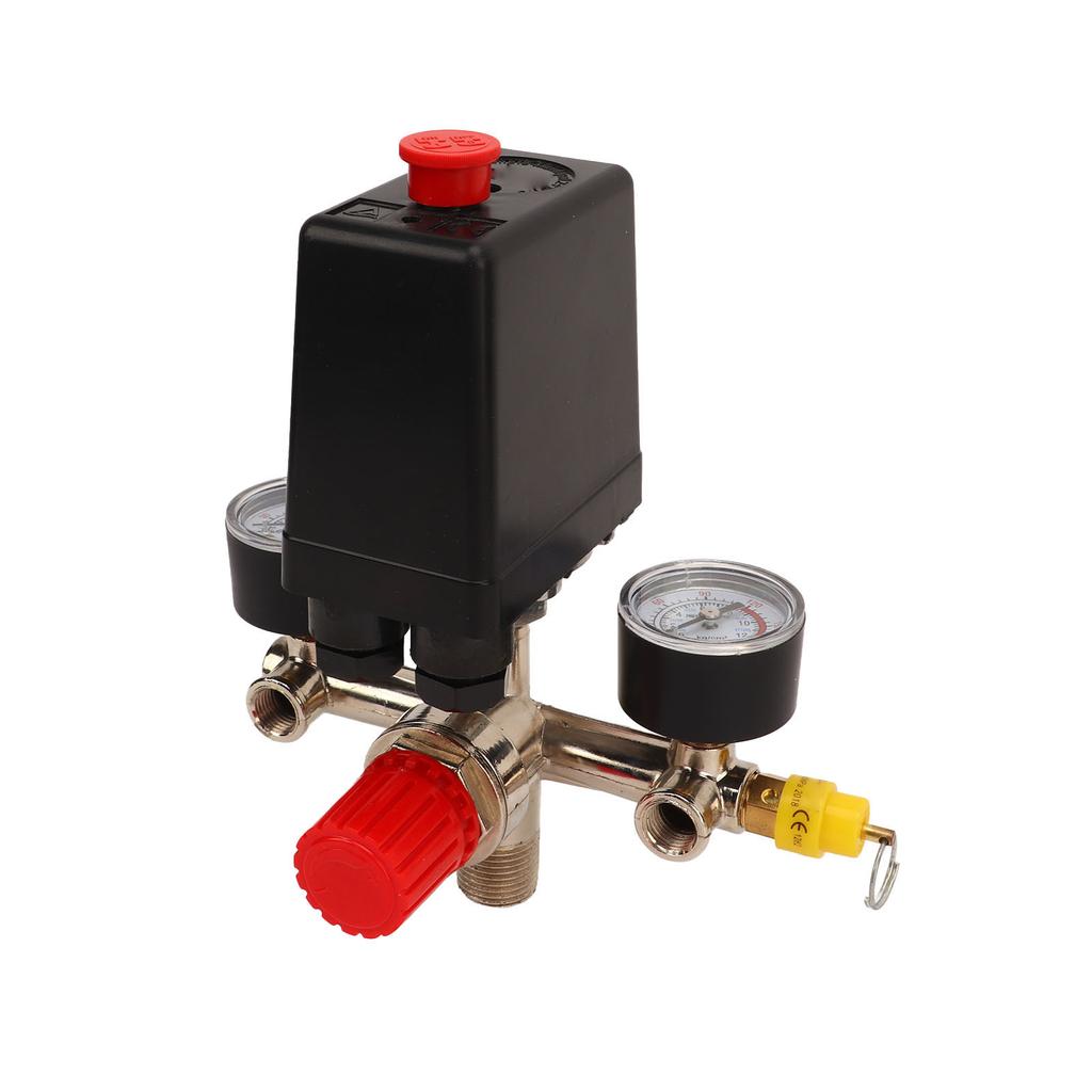 Air Compressor Pressure Switch Air Compressor Pressure Switch Control Valve Kit with US Style 3 in 1 Brass Port