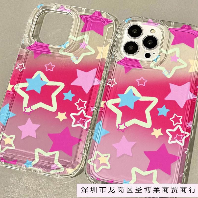 Чехол для телефона Color pentagram apple 15 iphone14promax прозрачный мягкая резина 13/12/11 всесторонний противоударный