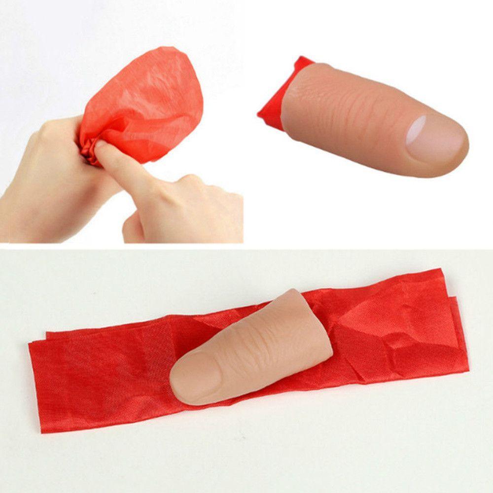 Props Close-Up Red Silk Finger Magic Tricks Magic Tricks Scarf Disapper Magic Finger Thumb Tip
