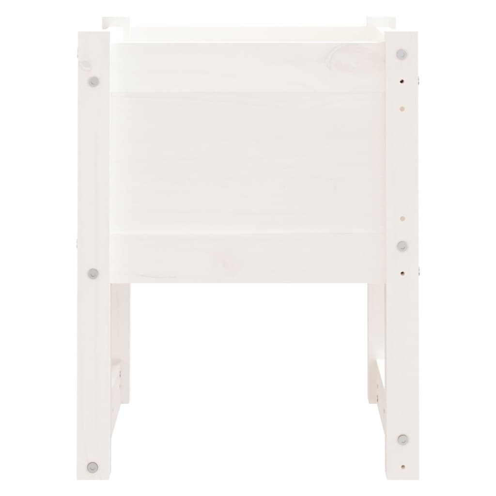 Plant Pot Set 2 pcs White 40 x 40 x 52.5 cm Solid Pine Wood