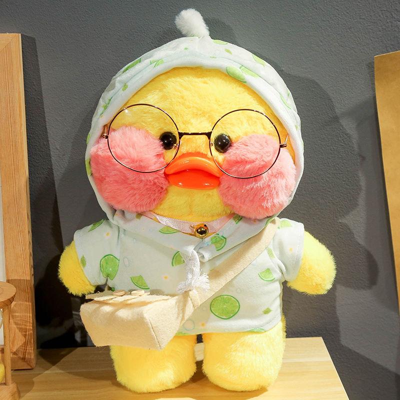 30cm Kawaii Plush Toy Duck Lalafanfan Stuffed Duck Animal Soft Doll Coffee Yellow Ducks Creative Birthday Gift for Kids Girl