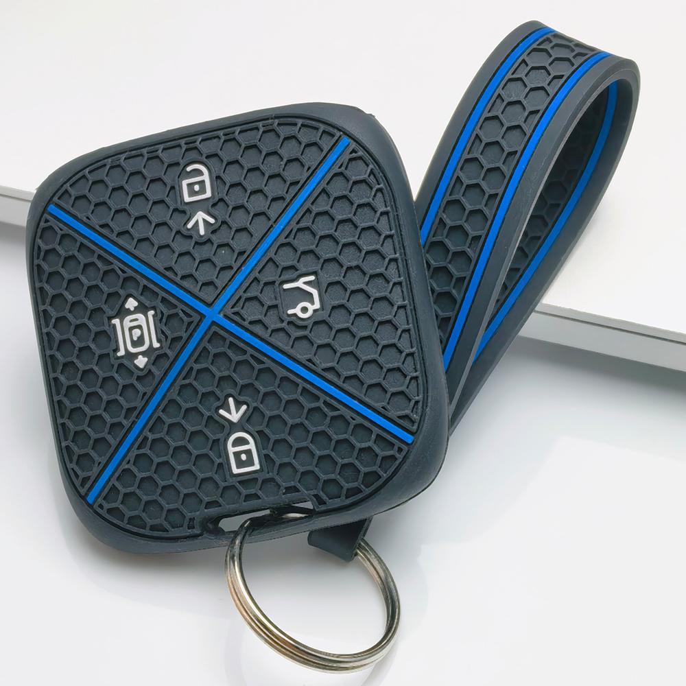 Silicone Remote Key Cover for Zeekr Zeekr 001 Zeekr 009 Zeekr X Zeekr 007 with Keychain Honeycomb Texture Anti Scratch Key Fob Protector