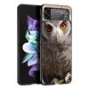 Чехол для телефона Samsung Galaxy Z Flip 3 4 5 складной мобильный чехол жесткий ПК Fundas защитный чехол мультфильм девушка подарки милая сова