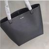 Row Genuine Lychee Leather Shoulder Tote Bag