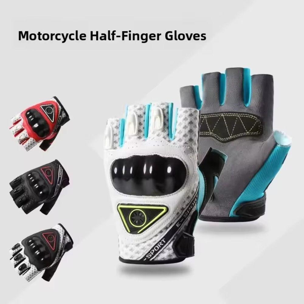 Breathable Riding Gloves Anti-Slip Protective Gloves Half Finger Gloves Motorcycle Riding
