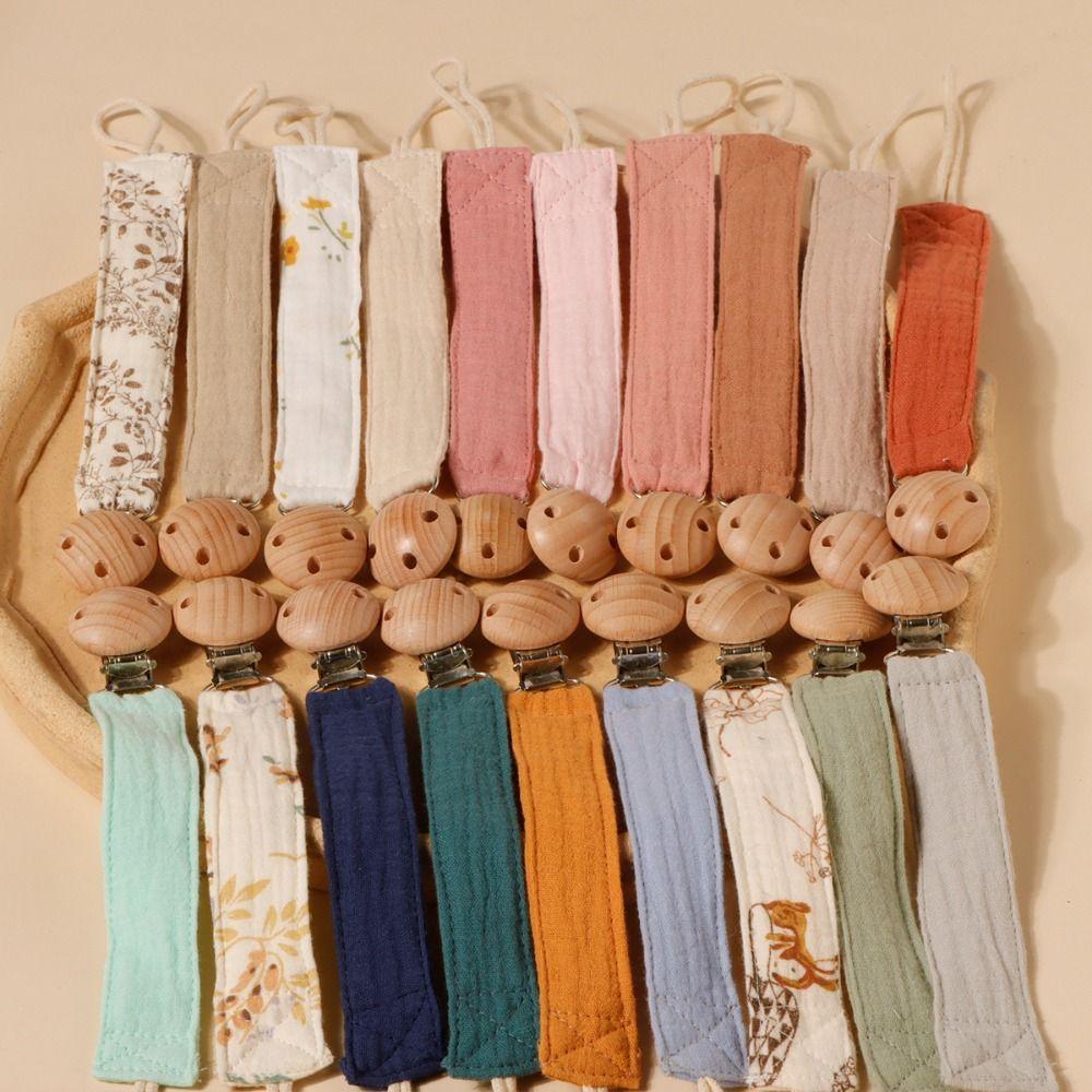 Hanging Rope Pacifier Holder Soft Cotton Pacifier Anti-lost Chain Portable Baby Pacifier Clip