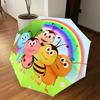 1PC bee rainbow Automatic Open/Close Umbrella with Windproof, 8-Rib Sturdy Canopy, Durable Ribs, Fashionable Design,1236a