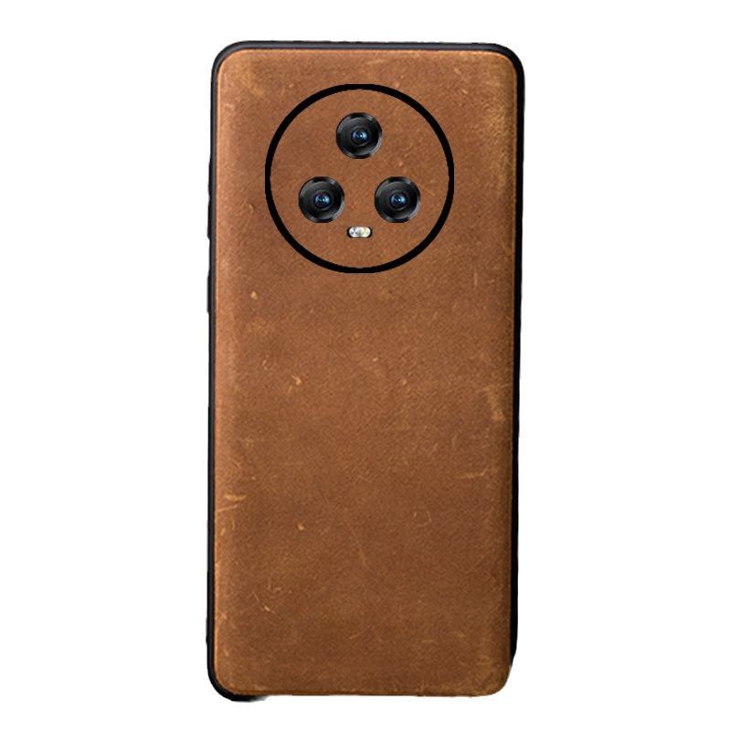 Honor Magic5 Pro Cowhide Leather Full Cover Protective Case