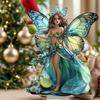 1 шт. 2D статуэтка-фея с бабочкой в богемном стиле, украшение - лесная тематика, идеально подходит для спальни и гостиной