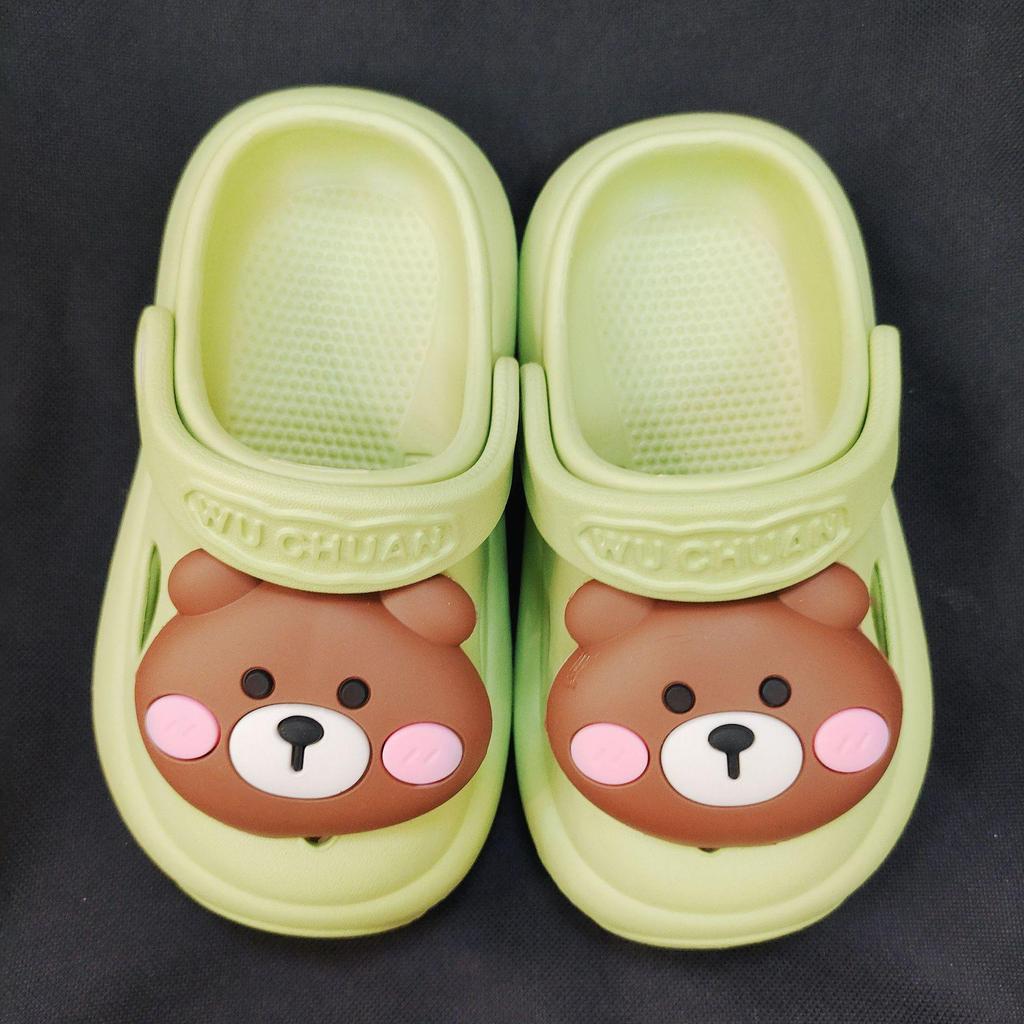 Детские летние мультяшные клоги 2025: Нескользящие тапочки и сандалии для мальчиков и девочек