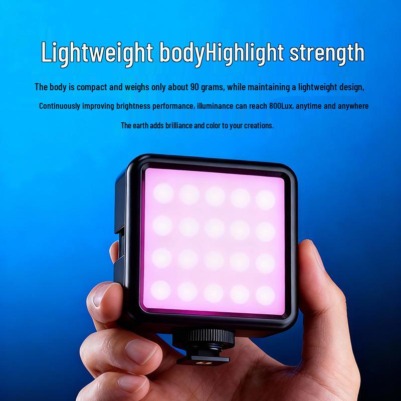 RGB Полноцветный Мини Портативный Светодиодный Зажим-Селфи для Телефона и DSLR Фотографии