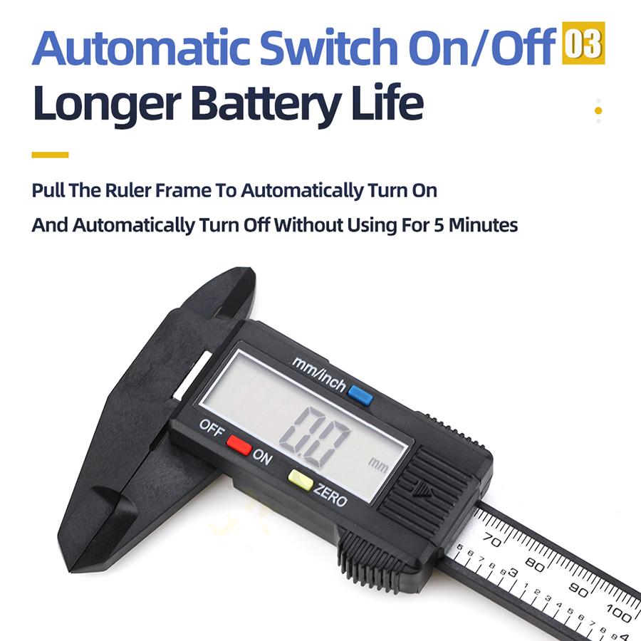 6 Inch/150mm Electronic Vernier Caliper Micrometer Digital Ruler Measuring Tool