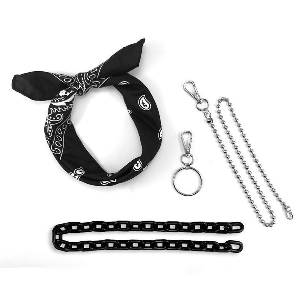 Флуоресцентный цвет Хип-хоп поясная цепь Цветок Бандана Поясной шарм Уличная цепь для брюк Цепь для джинсов Цепь для брюк Цепь для кошелька