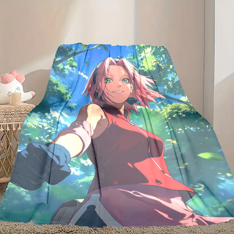 naruto Pattern Blanket, Cozy Blanket for All-Season Comfort on Sofas, Beds, Office, Car, Camping and Travel