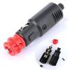 High Quality Car Cigarette Lighter Socket Male Plug Adapter Power Connection 12-24V With Fuse 8A