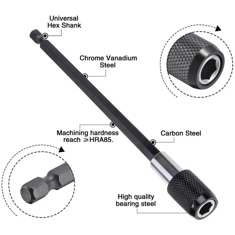 Шестигранный держатель бит Магнитный адаптер для быстрой смены и освобождения Рычаг переключения Патрон для отвертки Универсальный инструмент Удлинитель 1/4
