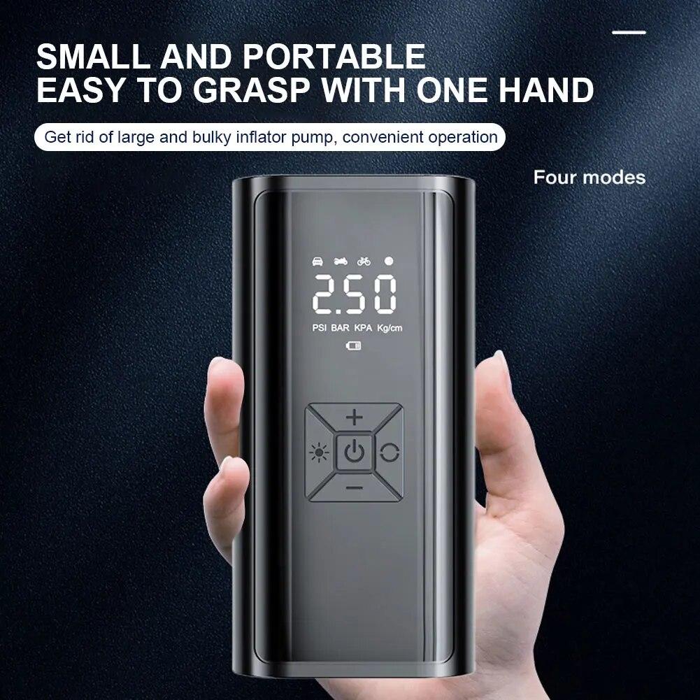 Portable Tyre Inflator 2000mAh Wireless Air Compressor LED Display Electronic Inflatable Pump for Vehicle Truck Motorbike Balls