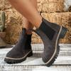 Fashionable New Elegant Plus Size Work Boots Winter Round Toe Comfortable Suede Anti Slip Casual Riding Boots for Women