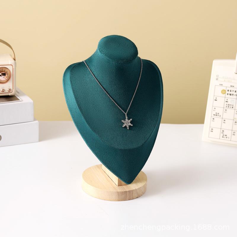 Подставка-манекен для портрета из массива дерева, стойка для демонстрации кулонов на шею, кулон, манекен для шеи, ювелирные изделия