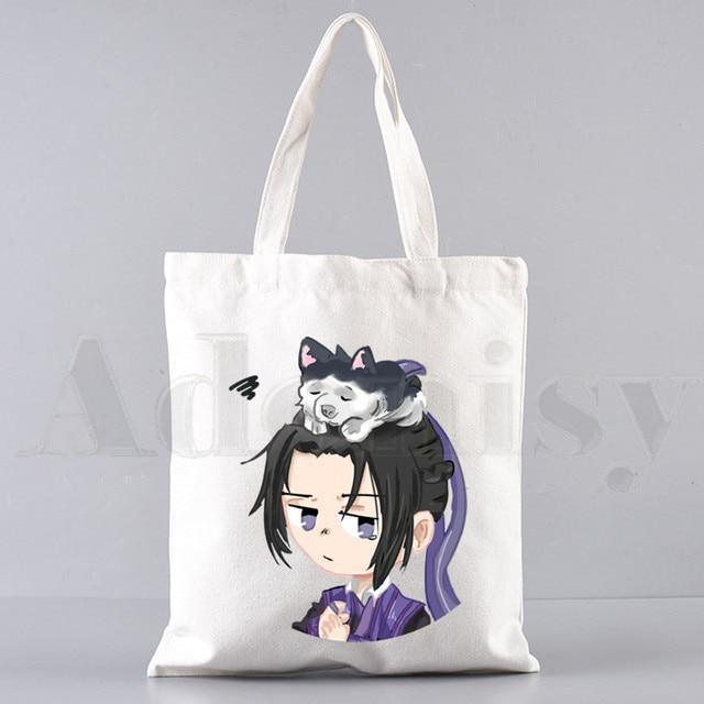 Anime Mo Dao Zu Shi Wei WuXian Lan Wangji Harajuku Handbags Shoulder Bags Casual Shopping Girls Handbag Women Elegant Canvas Bag