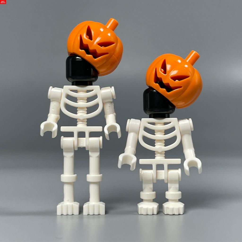 Нетоксичные Moc Кирпичи DIY Черно-Белый Тыква Скелет Череп Сборка Фигурка Образовательные Строительные Блоки Детские Игрушки Подарки