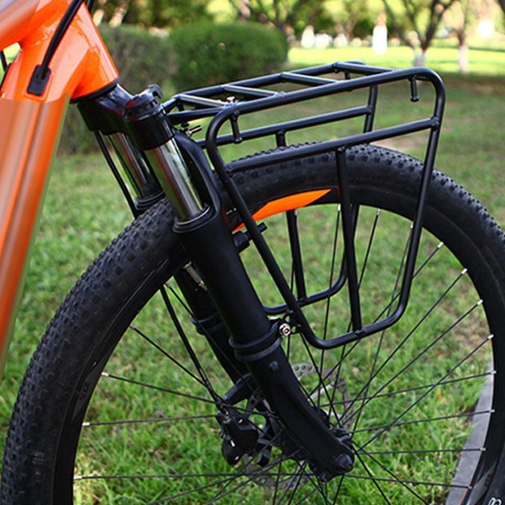 Steel Mountain Bike Cargo Rack Stability Front Pannier Rack 25KG Capacity Bicycle Parking Rack