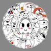 50 Cartoon Ghost Doodle Personality Cartoon Halloween Children's DIY Skateboard Water Cup Decoration Stickers