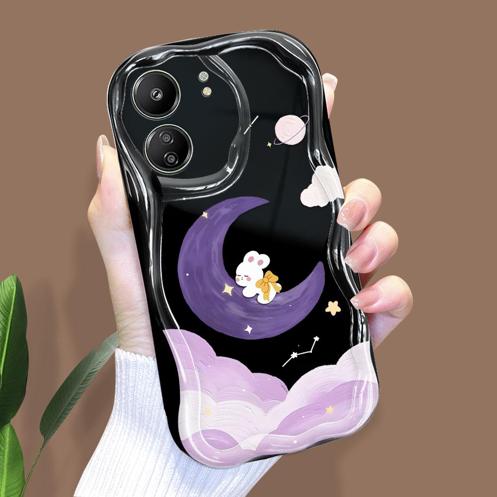 Милый мультяшный узор, кремовая текстура, мягкий силиконовый чехол с волнистыми краями, чехол для телефона Xiaomi Redmi