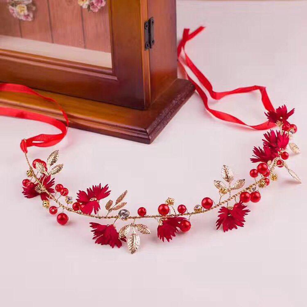 Elegant Floral Hair Accessories Bride Flower Hairband Crystal Daisy Headwear Crown Headband